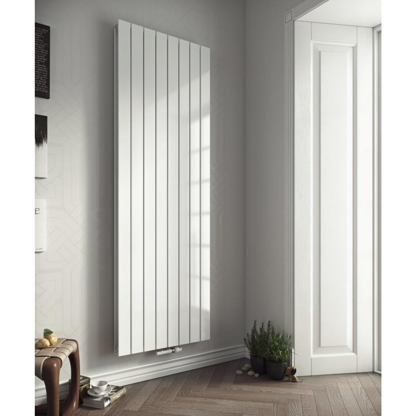 Ximax P1 Duplex Vertikale Paneelprofile Designheizkörper B 59,5 x H 180 x T 7,4 cm weiß mit MA