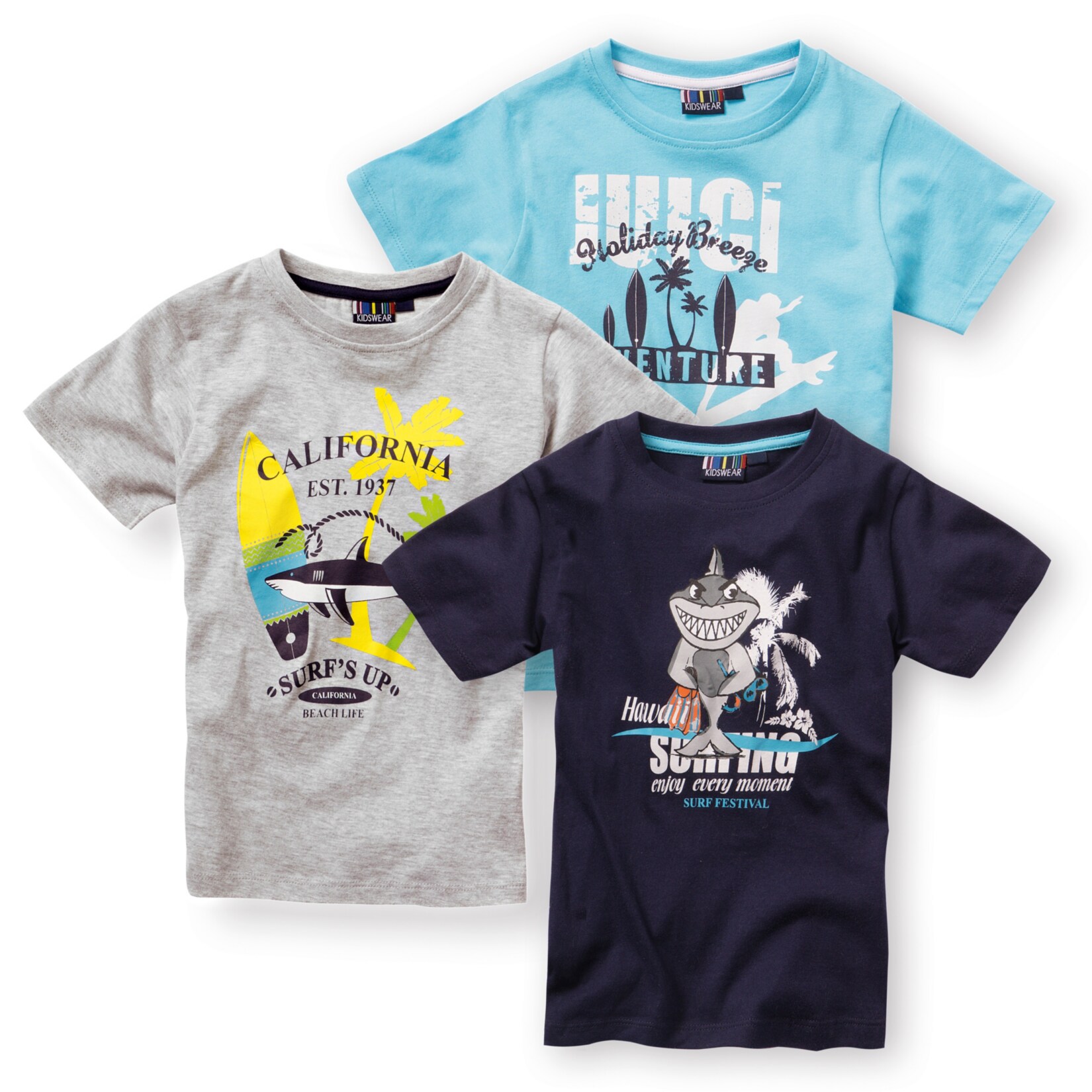 Kinder T-Shirt, 3er Pack - Bild 1