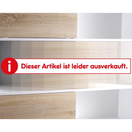 klein / Eiche kaufen Germania Schiebetürregal Netto Slide online Sonoma in Weiß bei Nachbildung