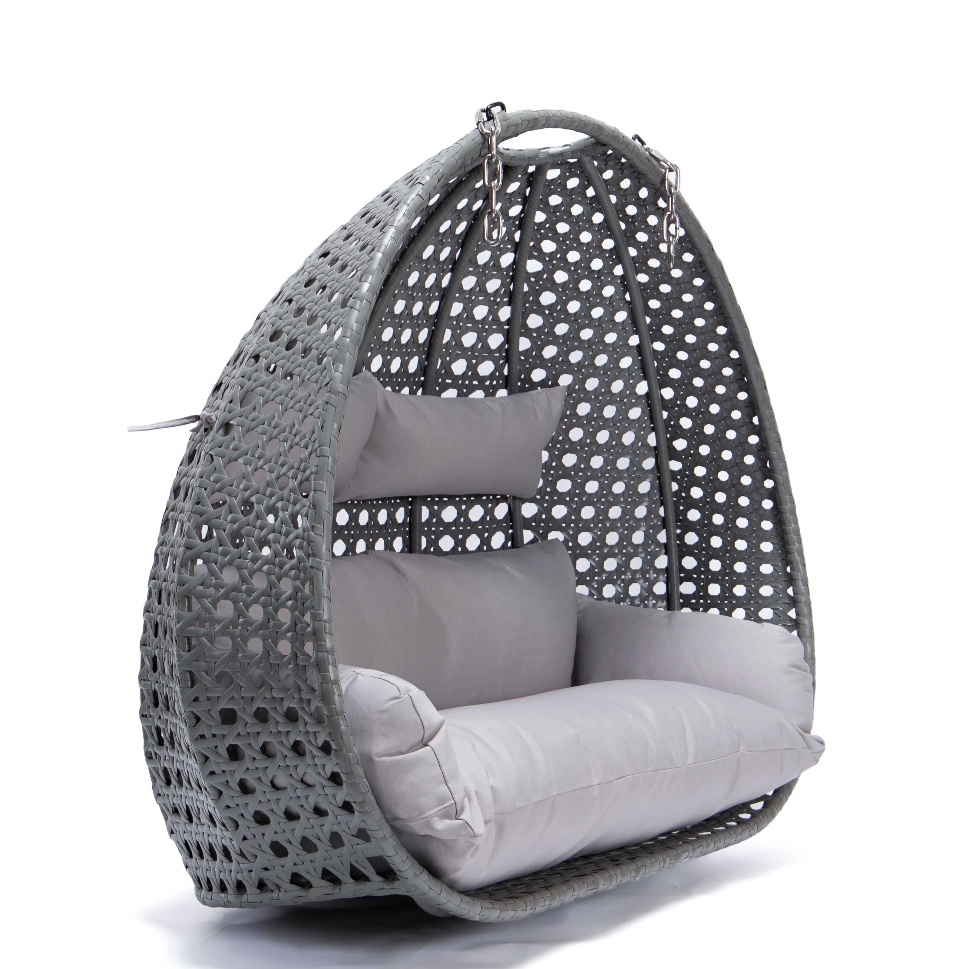 Home Deluxe Polyrattan H&auml;ngesessel-Korb &laquo;Twin&raquo; | versch. Farben - Bild 1