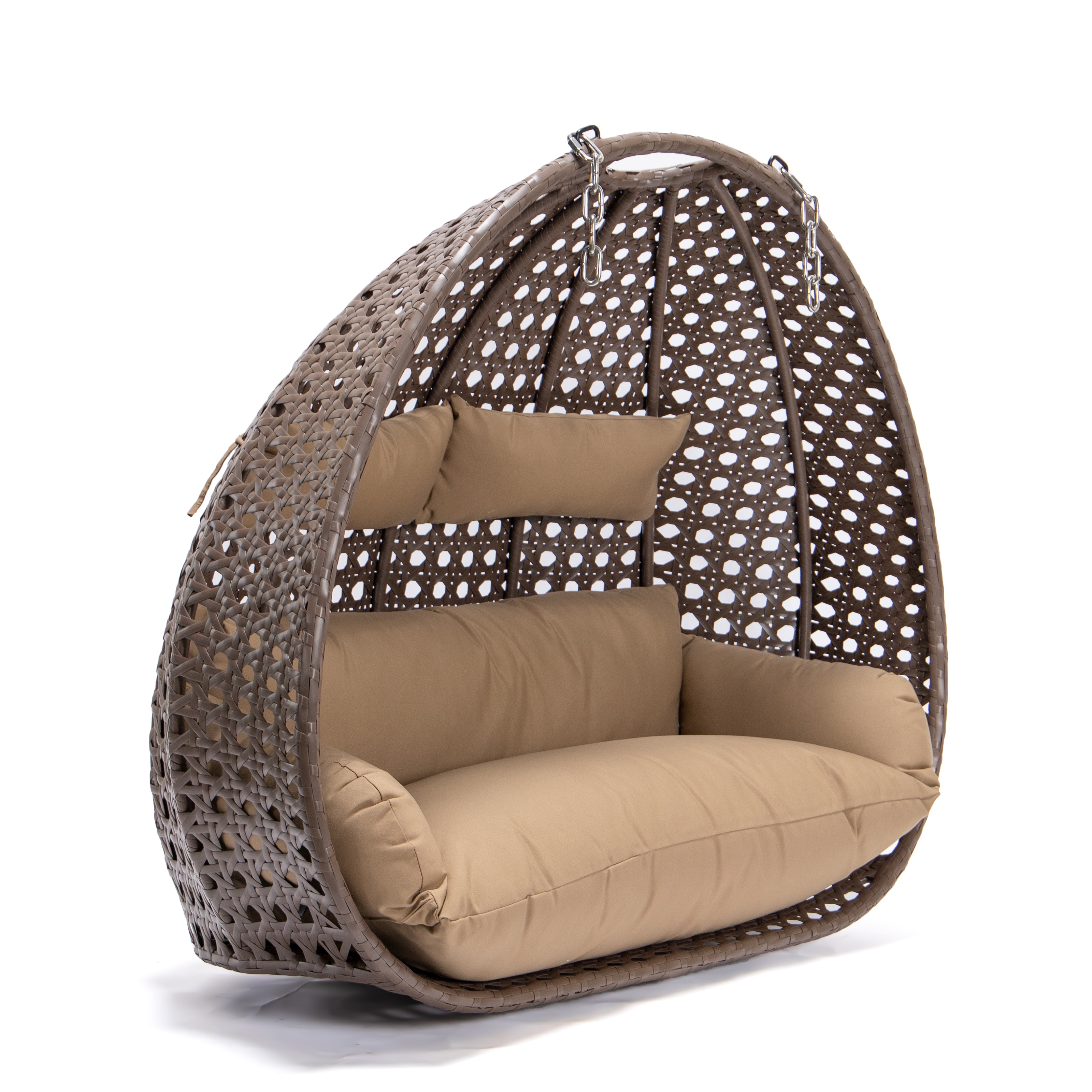 Home Deluxe Polyrattan H&auml;ngesessel-Korb &laquo;Twin&raquo; | versch. Farben - Bild 1