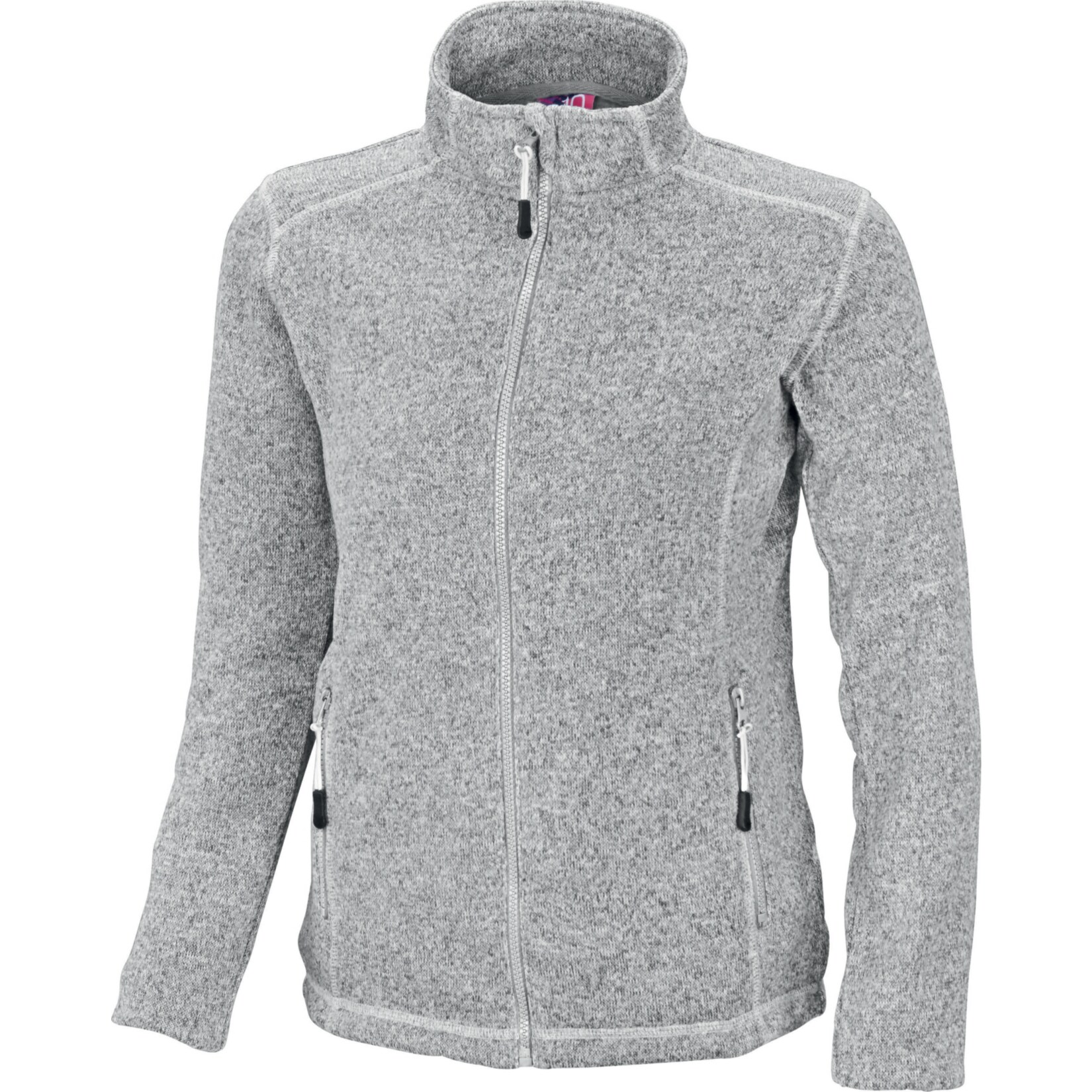 Damen Strickfleece Jacke in Grau meliert, M (38-40) - Bild 1