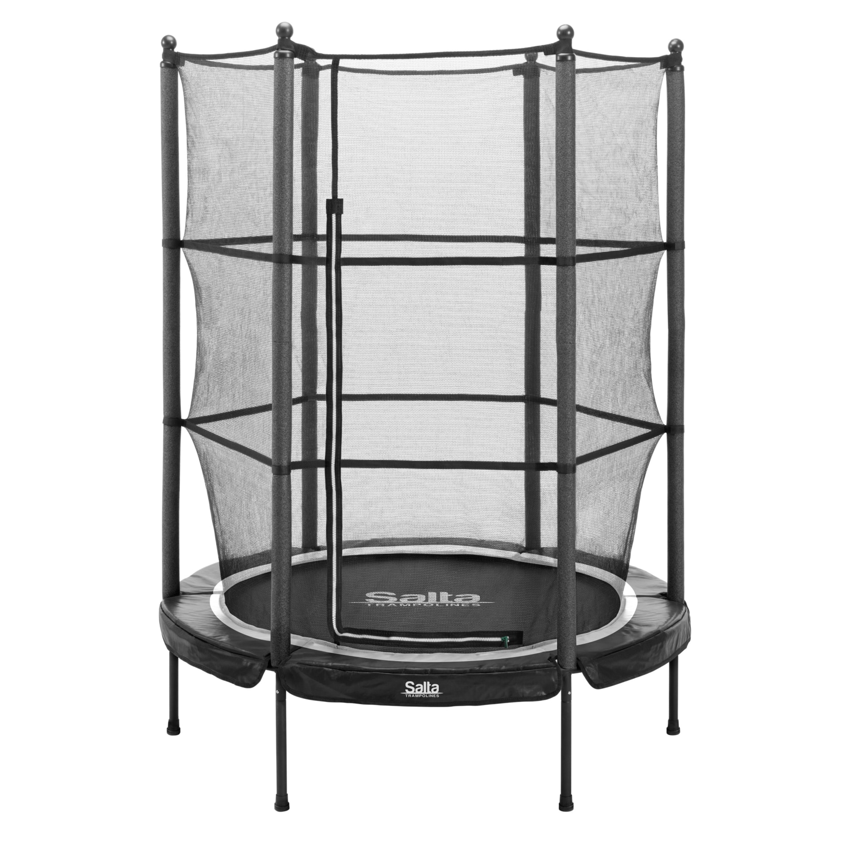 Salta Junior Trampoline f&uuml;r In- und Outdoor - rund - &Oslash;140cm - Schutzrand Schwarz - Bild 1