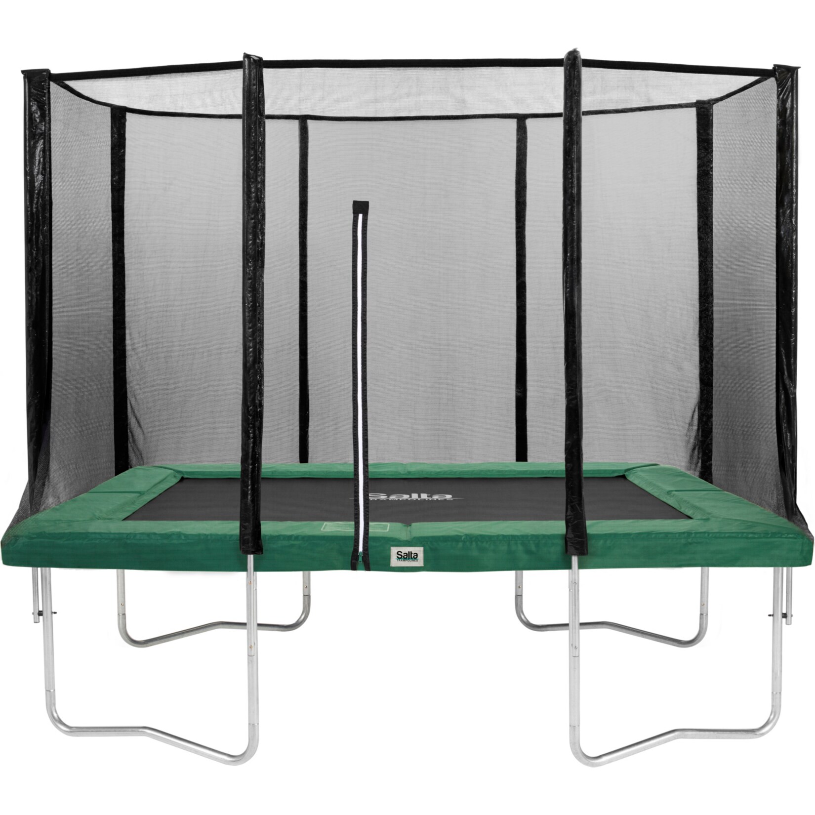 Salta Trampoline - Combo - rechteckig 213x305cm - Trampoline mit Sicherheitsnetz - Schutzrand Farbe: Grün