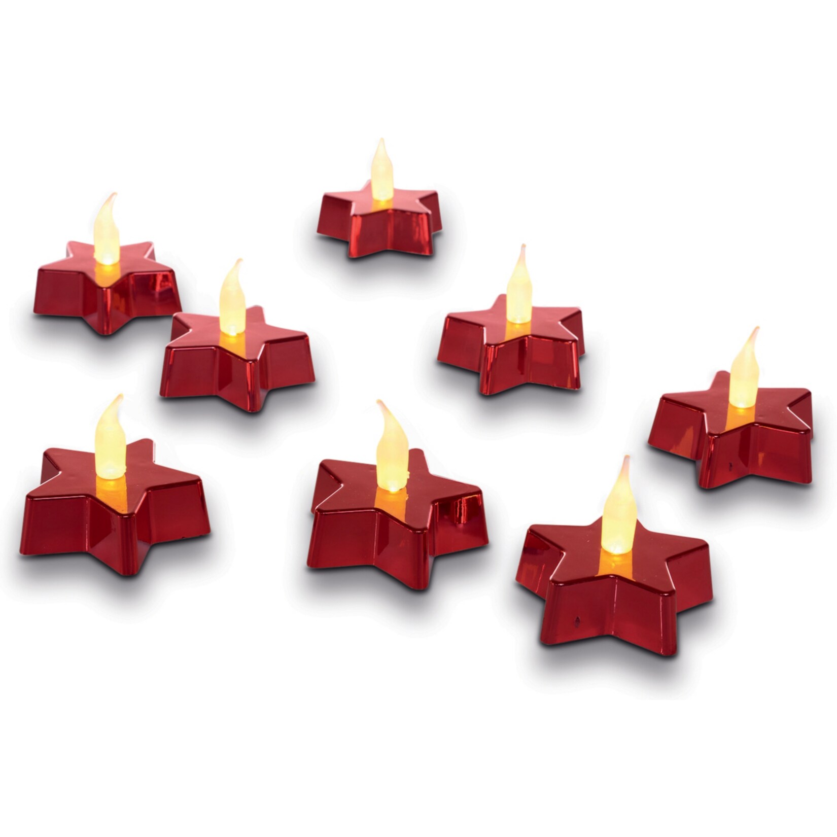 Dekor LED Teelichte 12er rot metallic - Bild 1