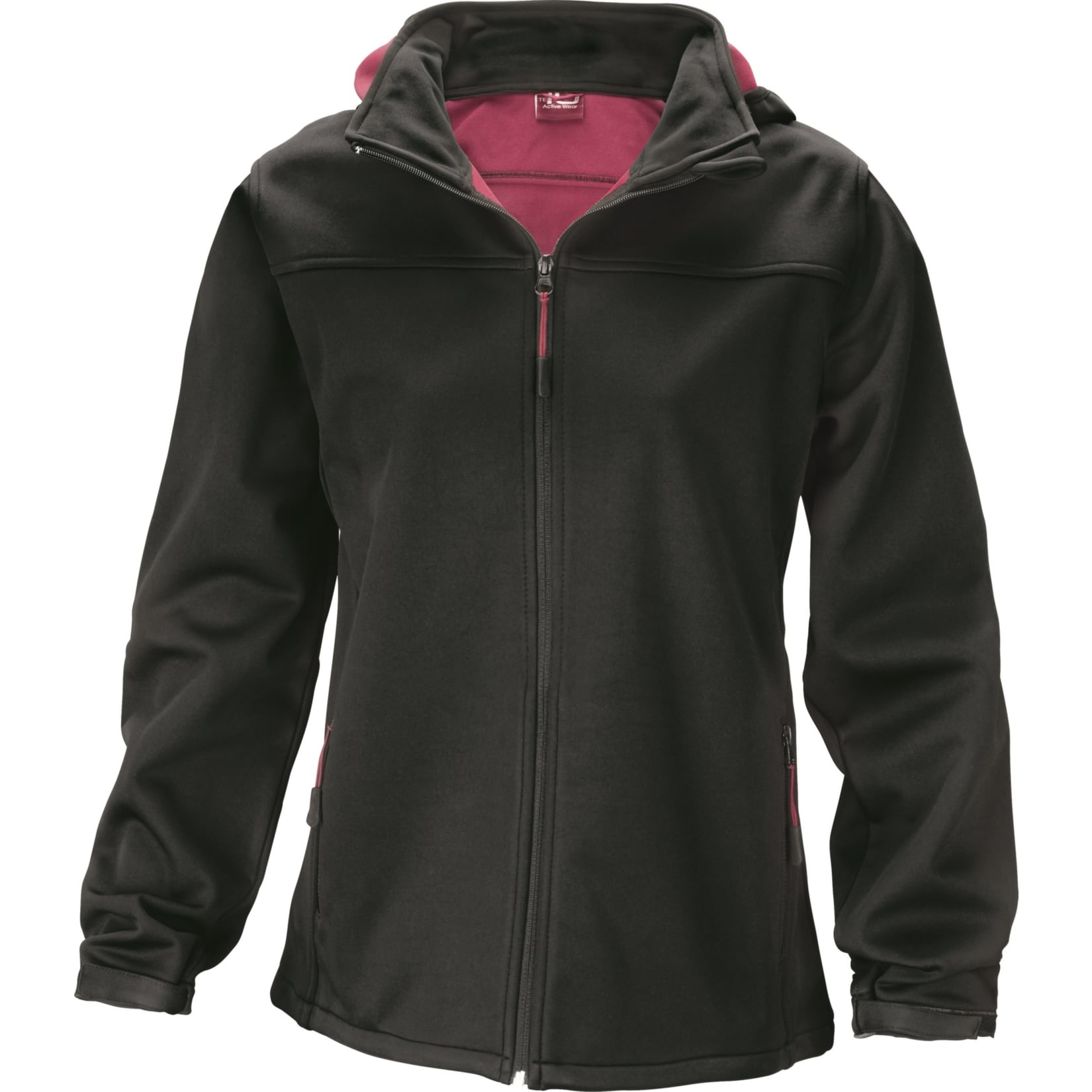 Damen und Herren Softshelljacke schwarz/rot Gr. S - Bild 1