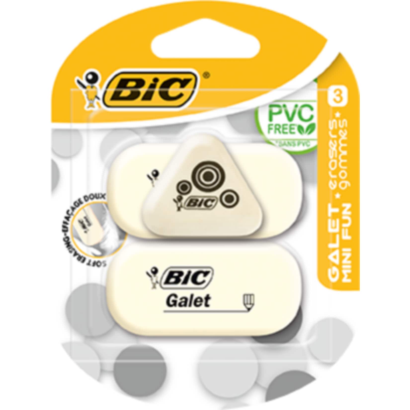 Bic versch. Schreibwarenartikel-Radierer 3er - Bild 1