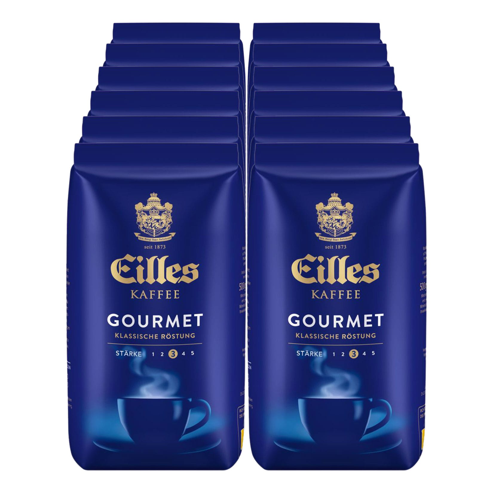 EILLES KAFFEE Gourmet Caf&eacute; gemahlen 500 g, 12er Pack - Bild 1
