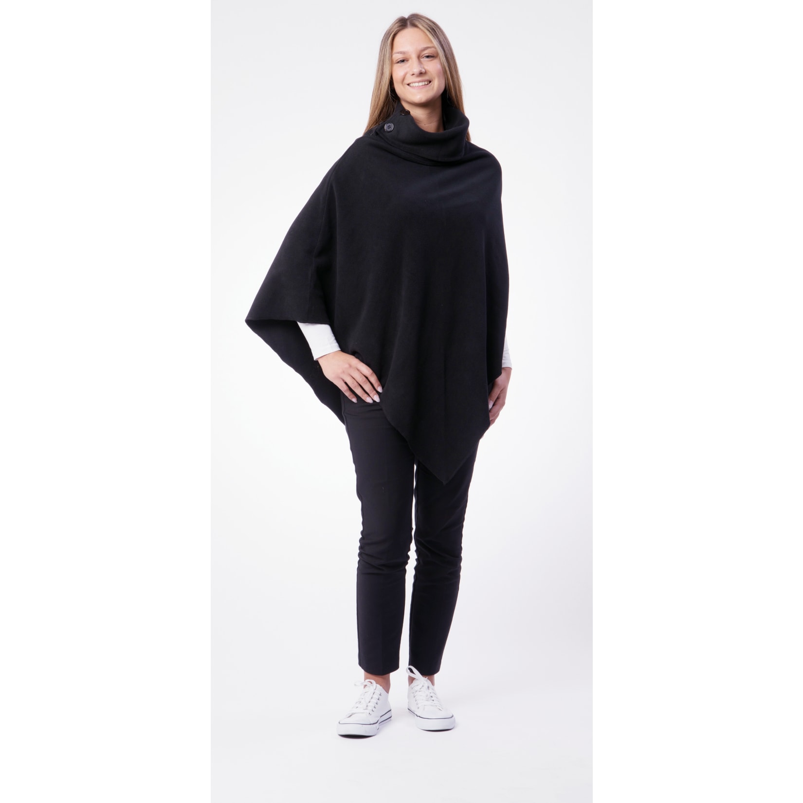 Damen Fleece Poncho - Bild 1