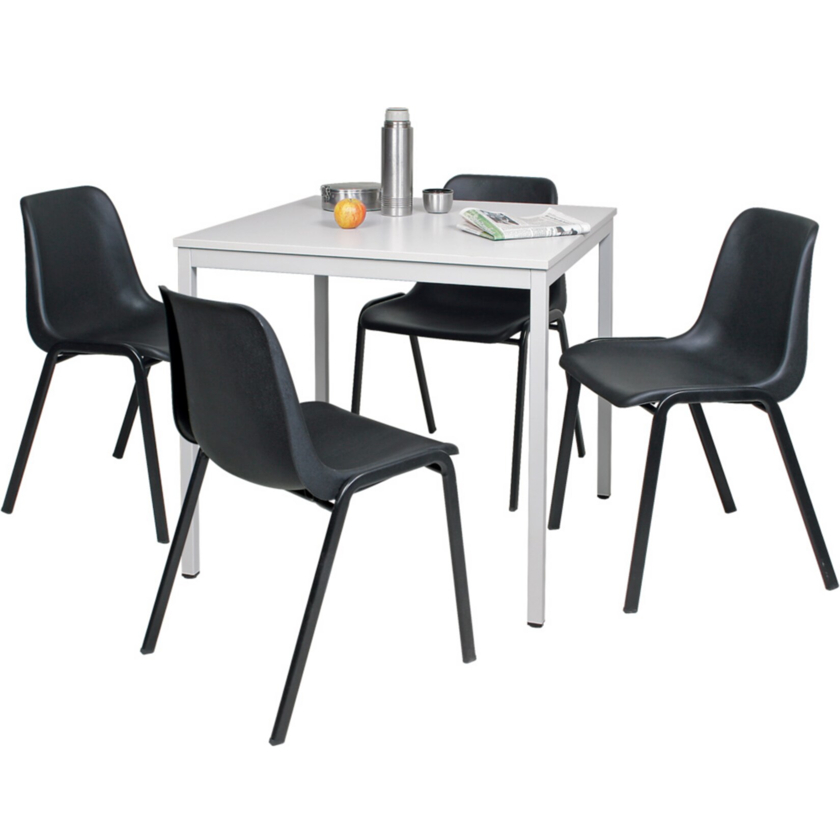 BRB Tischgruppe mit 4 Schalenstühlen | 08822085935280