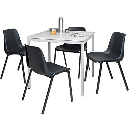 BRB Tischgruppe mit 4 Schalenstühlen - Bild 1