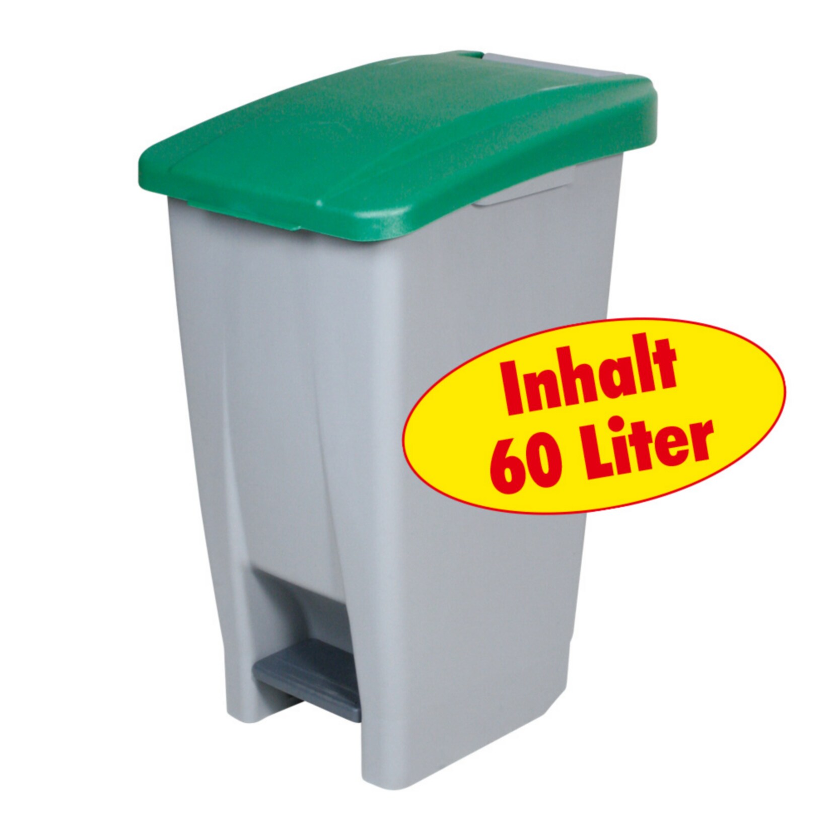 BRB Tret-Abfalleimer 60 Liter, grün