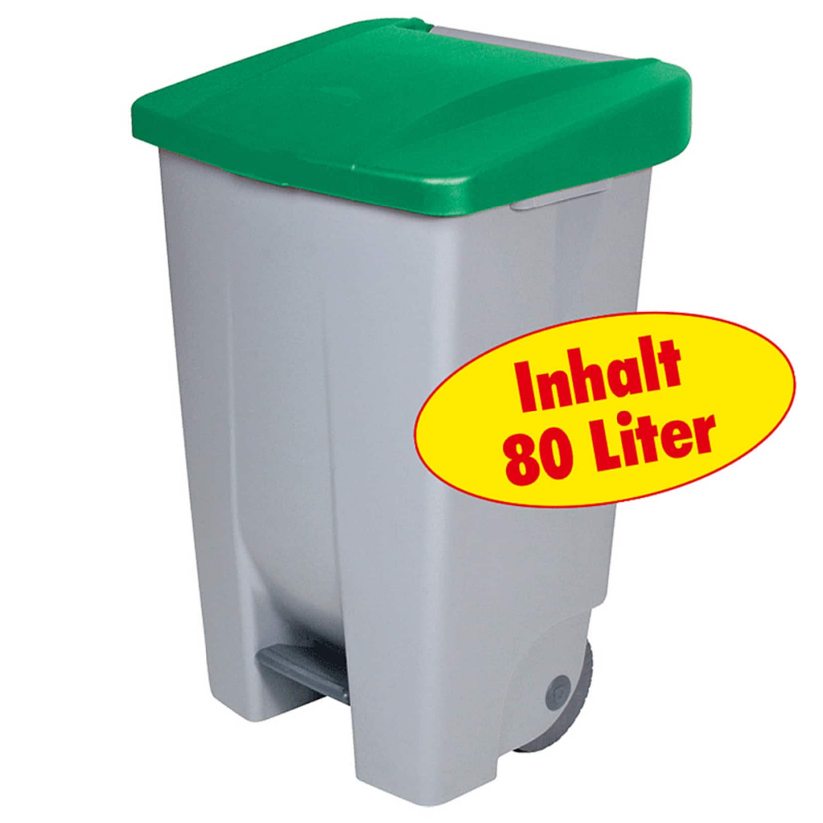 BRB Tret-Abfalleimer 80 Liter, gr&uuml;n - Bild 1