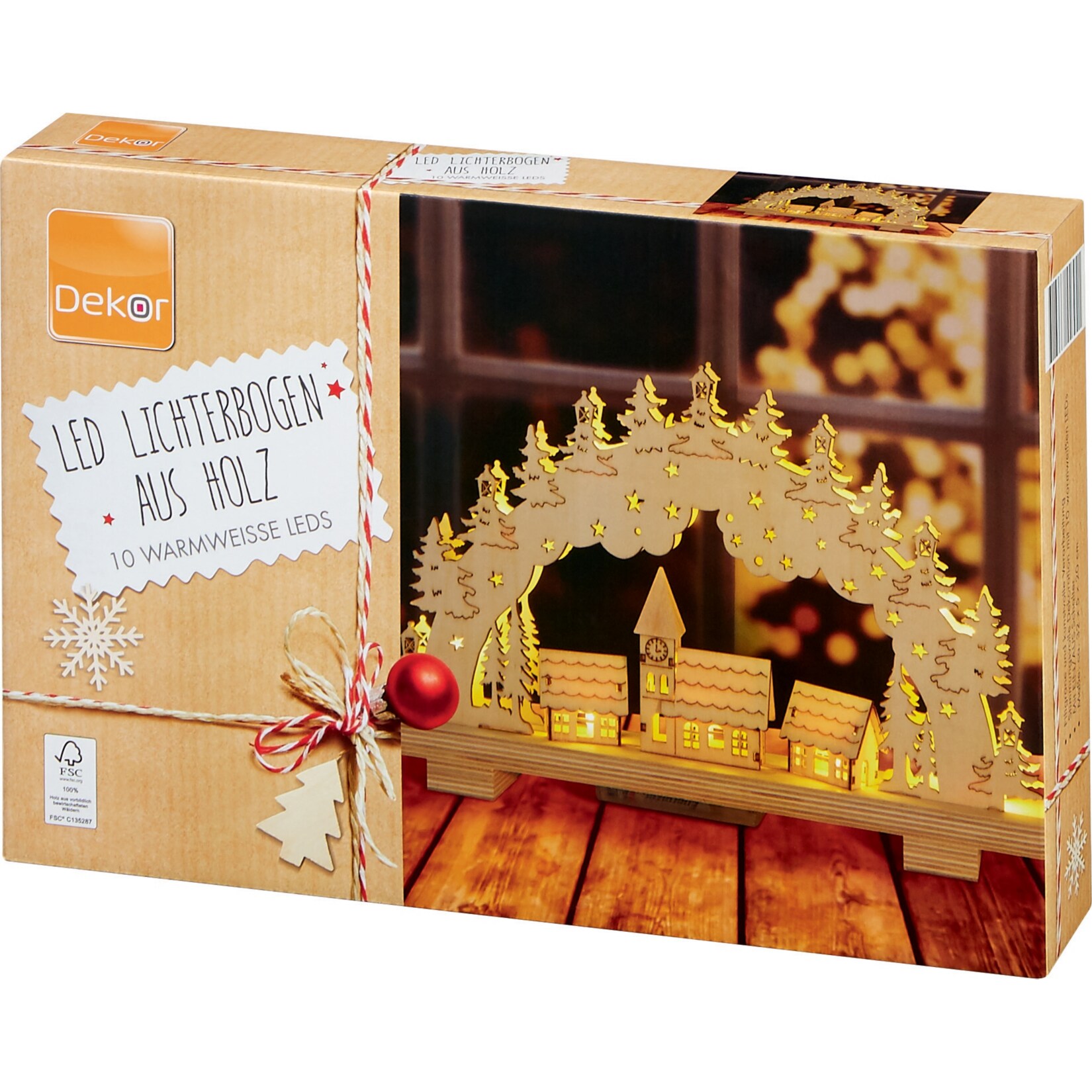 Holzbogen mit LED Village - Bild 1