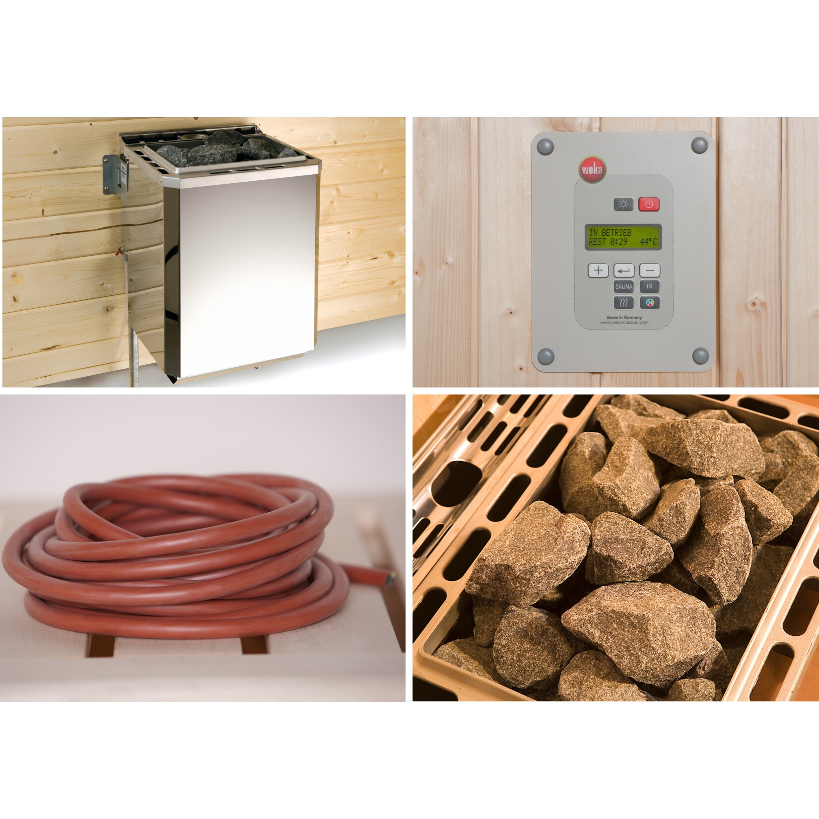 weka Saunaofen-Set BioS 4,5 KW mit Ofenanschlu&szlig;kabel - Bild 1