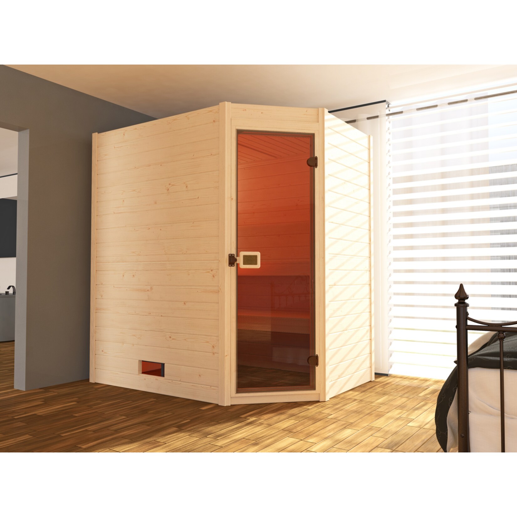 Weka Eck-Sauna Valida 1, 189 x 203,5 x 139 cm | 04004581305369