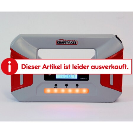 Dino-Kraftpaket Starthilfe-Powerbank 136235, 12V, 600A Spitzenstrom,  Kompressor, Kapazität 16000 mAh – Böttcher AG