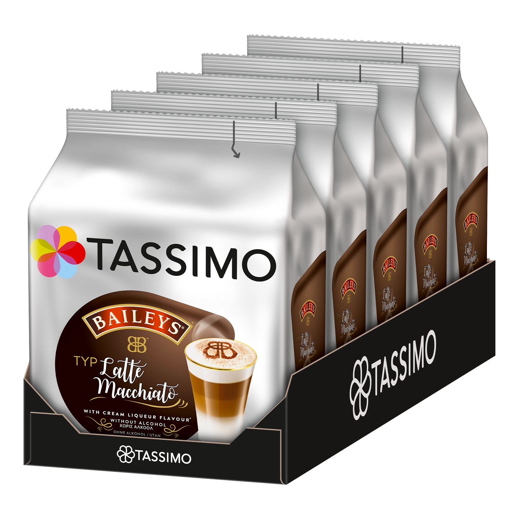 Jacobs Tassimo Latte Macchiato Baileys 264 g, 5er Pack - Bild 1