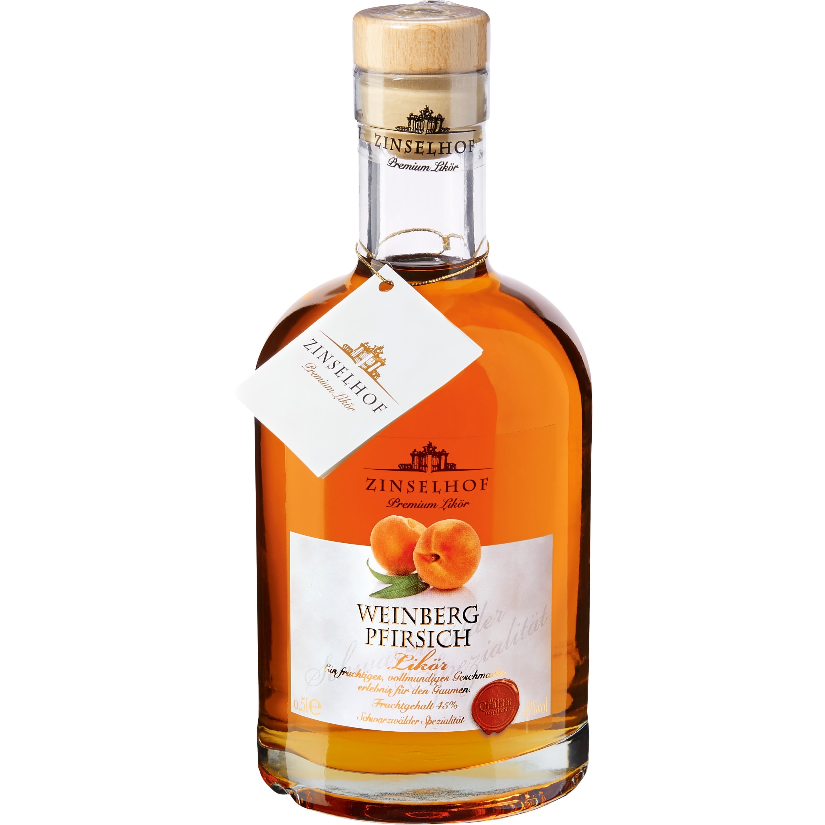 Zinselhof Weinbergpfirsichlik&ouml;r 18,0 % vol 0,5 Liter - Bild 1