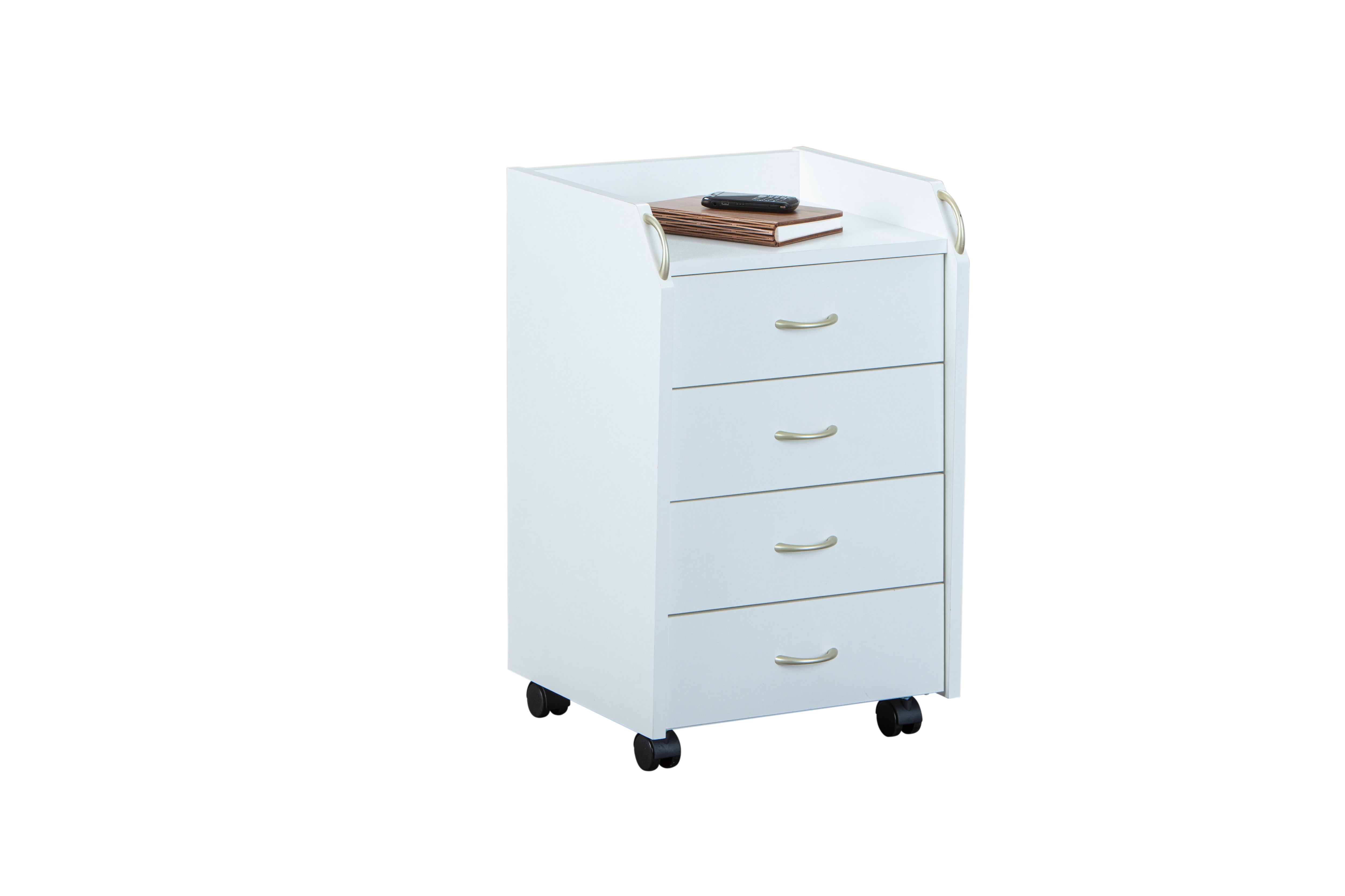 Inter Link Rollcontainer Pronti 4 Schubladen - versch. Farben - Weiss - Bild 1