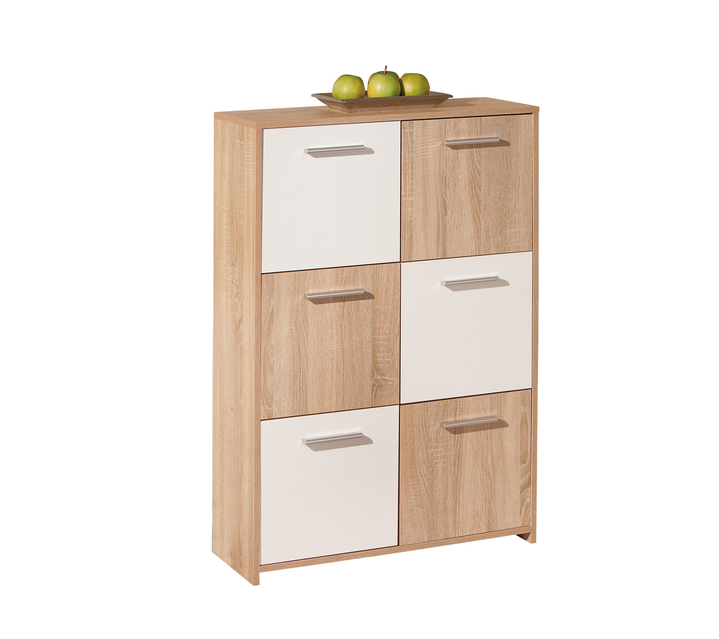 Inter Link Kommode Egadi 6 T&uuml;ren in Sonoma-Eiche Nachbildung - Weiss - Bild 1