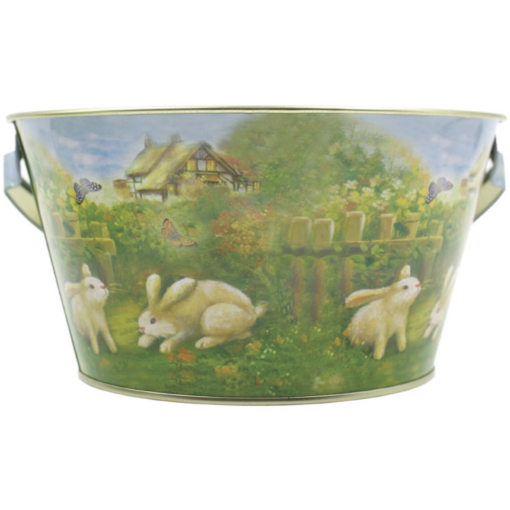 Dekor Osterkorb Metall - Bunnies - Bild 1