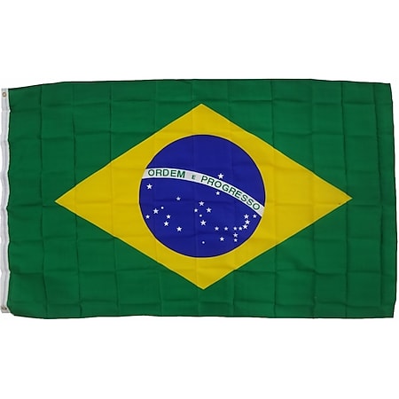 XXL Flagge Brasilien 250 x 150 cm Fahne mit 3 Ösen 100g/m² Stoffgewicht - Bild 1