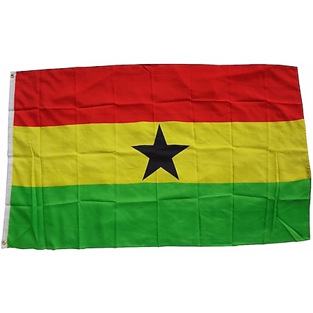 XXL Flagge Ghana 250 x 150 cm Fahne mit 3 Ösen 100g/m² Stoffgewicht - Bild 1