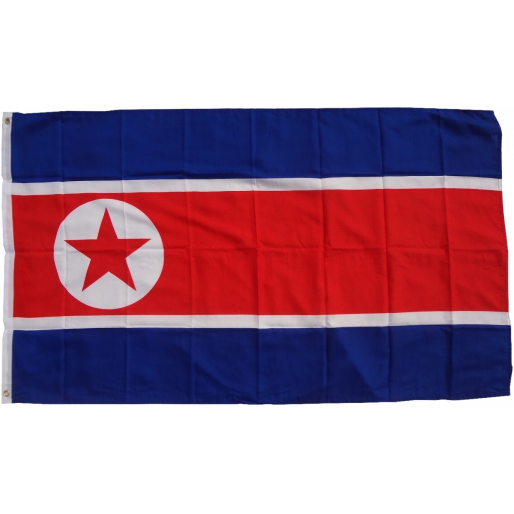 Flaggenfritze XXL Fahne Nordkorea, 150 X 250 Cm – Aus Reißfestem Polyester, Mit 3 Messingösen, Doppelt Umsäumt