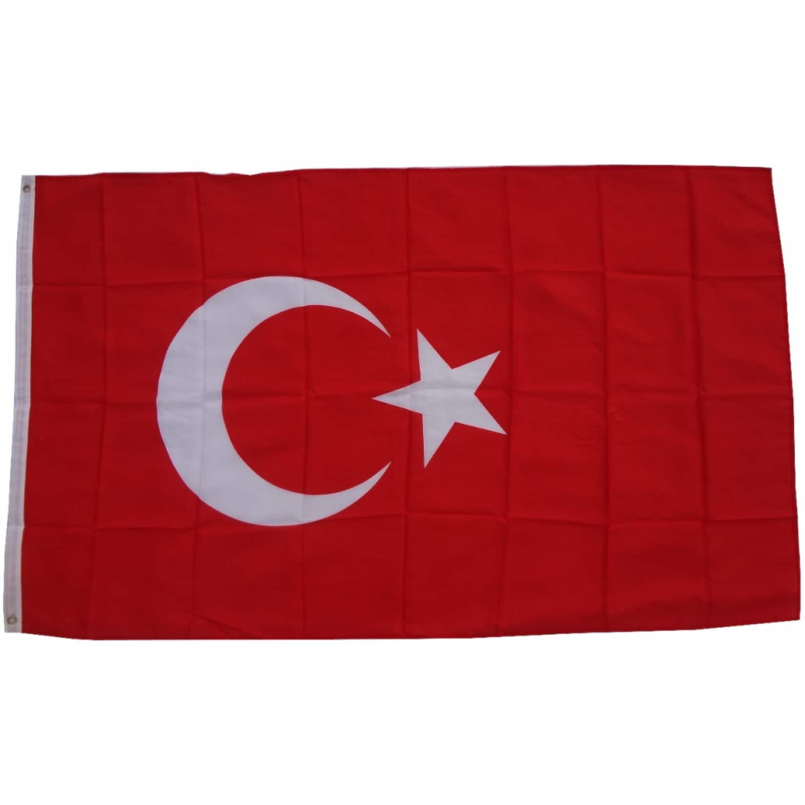 XXL Flagge T&uuml;rkei 250 x 150 cm Fahne mit 3 &Ouml;sen 100g/m&sup2; Stoffgewicht - Bild 1