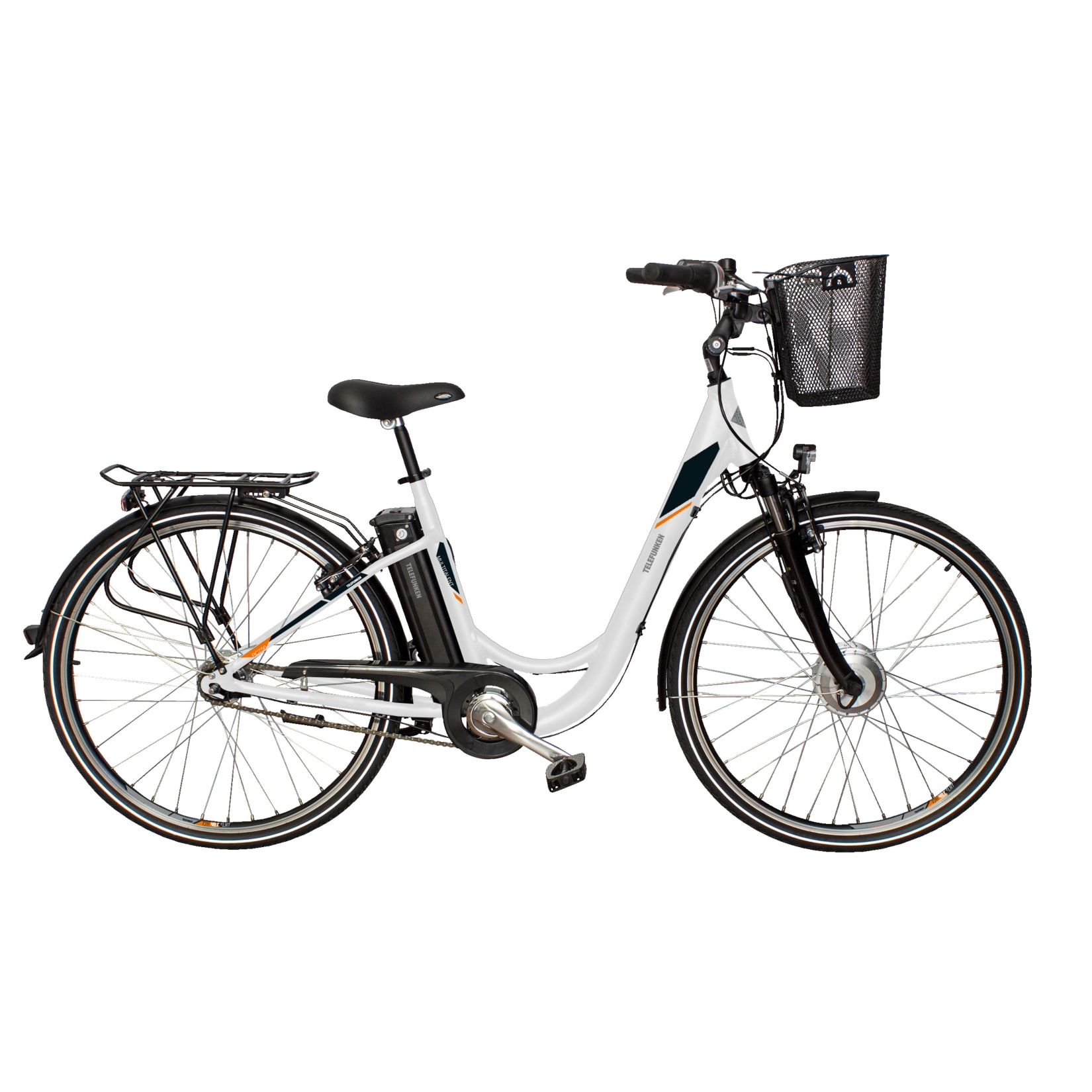 TELEFUNKEN RC756 Multitalent Alu-City-E-Bike 28" VR-Motor wei&szlig; - Bild 1