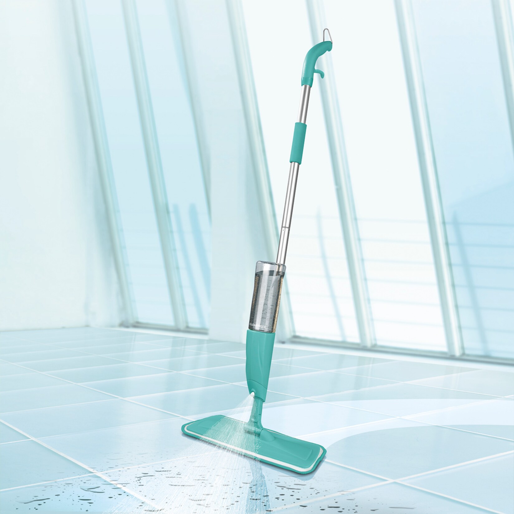 CLEANmaxx Spray-Mopp mit 600ml Tank t&uuml;rkis - Bild 1