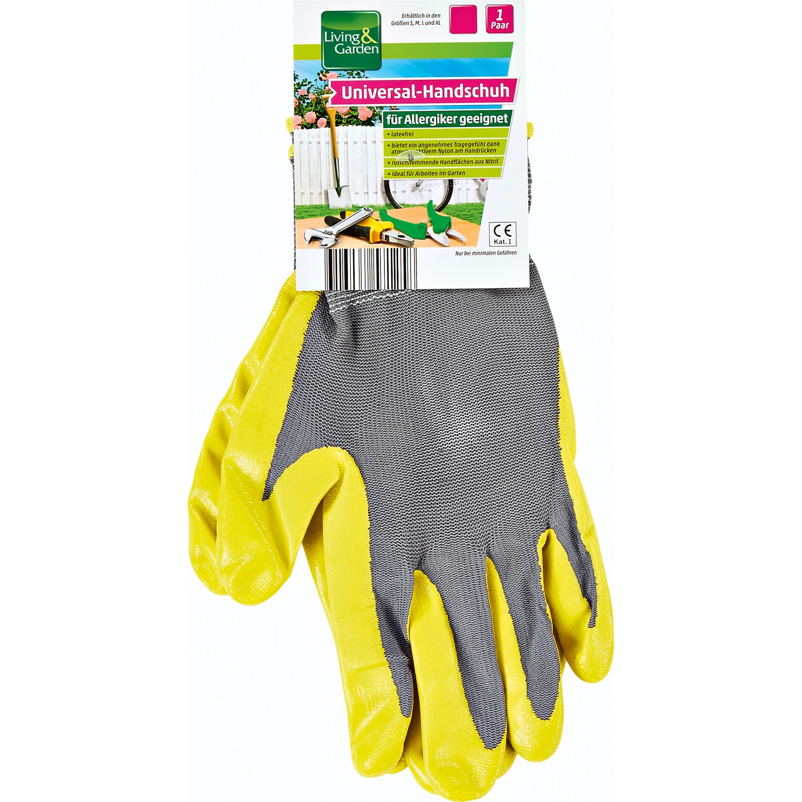 Living & Garden Gartenhelfer - Gartenhandschuhe Gr&ouml;&szlig;e S gelb - Bild 1