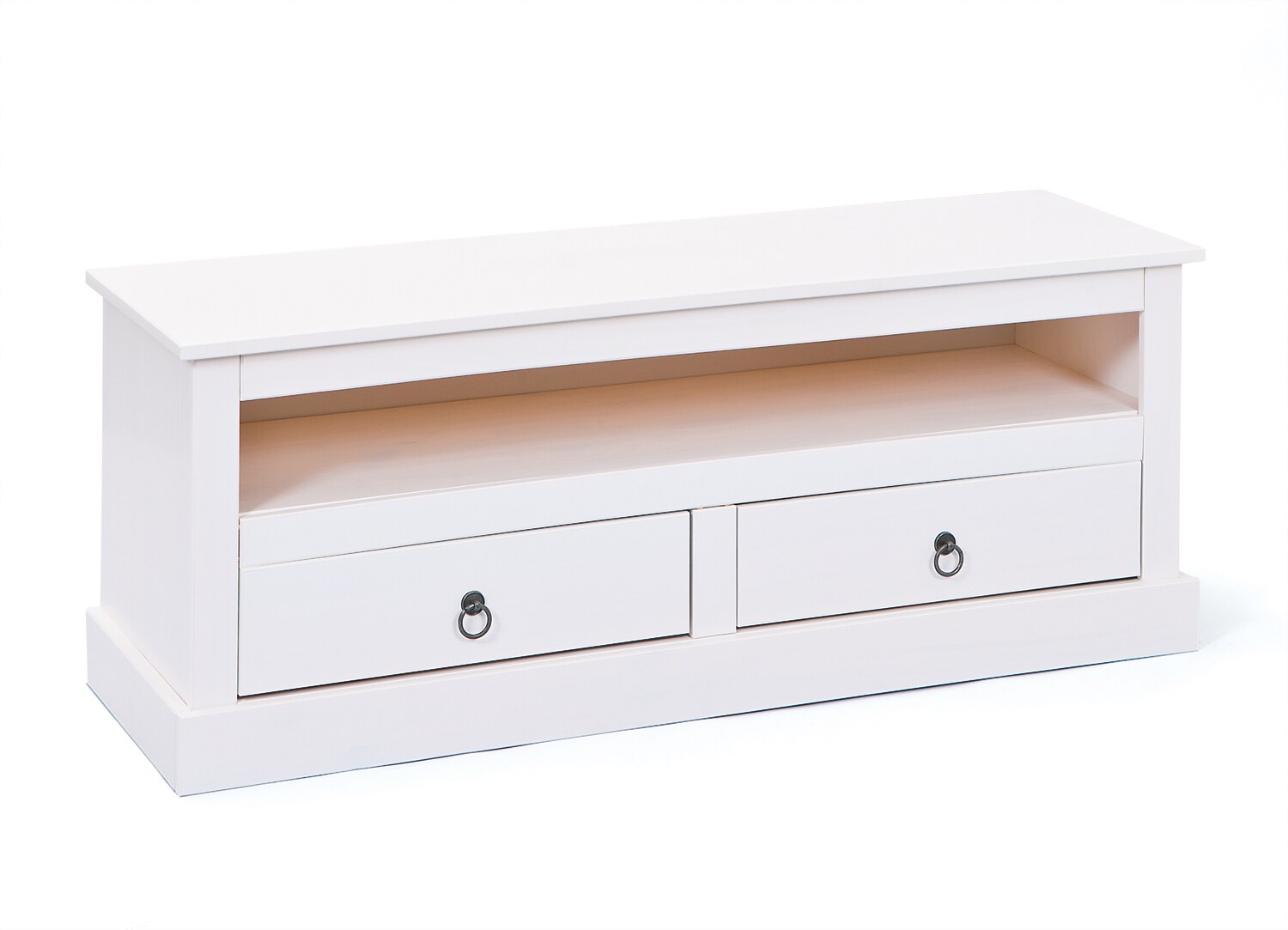 Inter Link TV Kommode Provence mit 2 Schubladen aus Kiefer Massivholz | 04010340291538