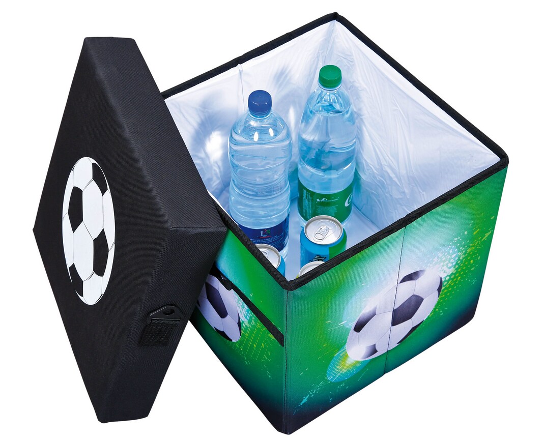 Inter Link k&uuml;hltasche K&uuml;hlbox Fanbox - Faltbar mit Tragegurt - Fu&szlig;ball Design - Bild 1