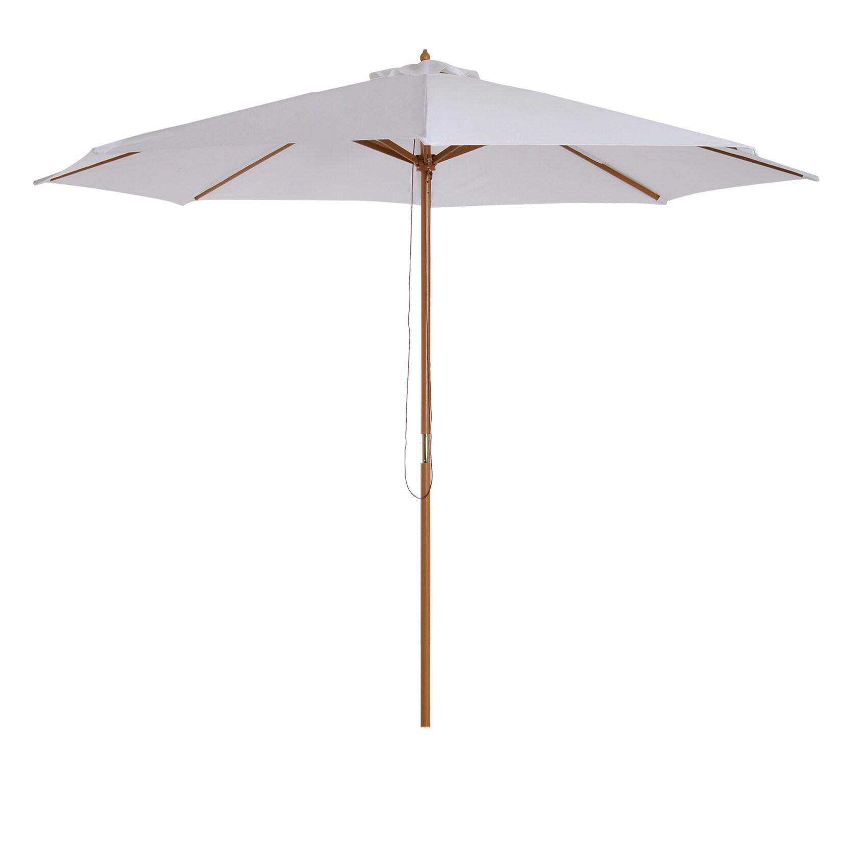 Outsunny Sonnenschirm Bambus, Polyester, Tannenholz | 04250871200191