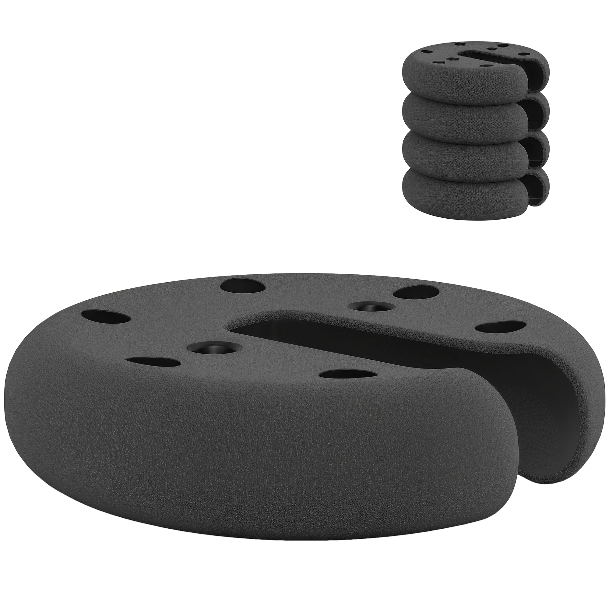 Outsunny Standfu&szlig; PE, Zement - Bild 1