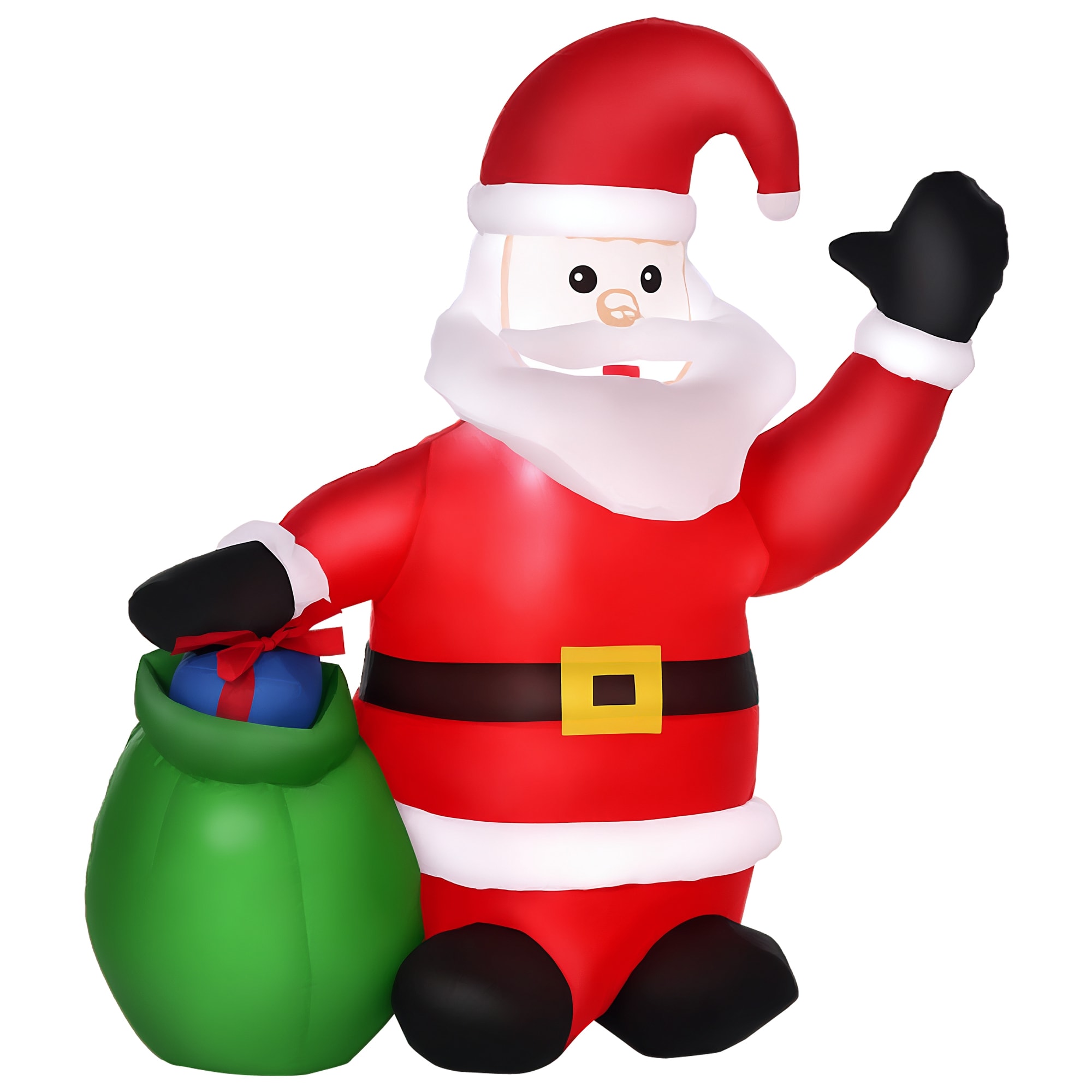 HOMCOM Aufblasbarer Weihnachtsmann 190D Polyester - Bild 1