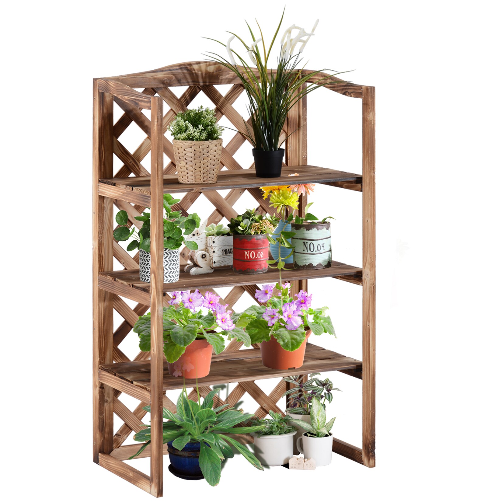 Outsunny Blumenregal Tannenholz | 04250871236220