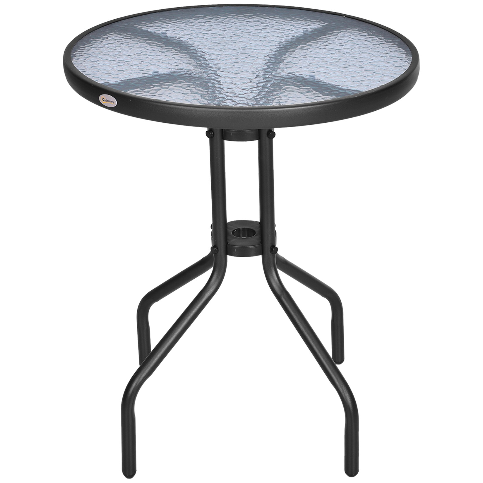 Outsunny Gartentisch Metall, Sicherheitsglas, Kunststoff | 04250871239887