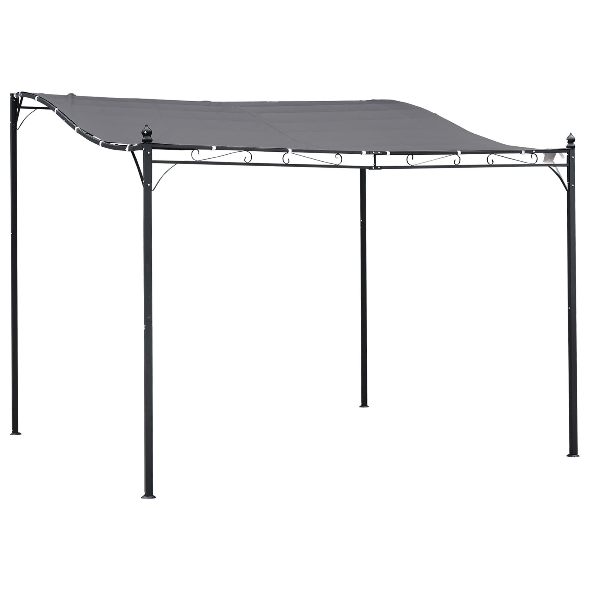 Outsunny Gartenpavillon Metall, Polyester - Bild 1