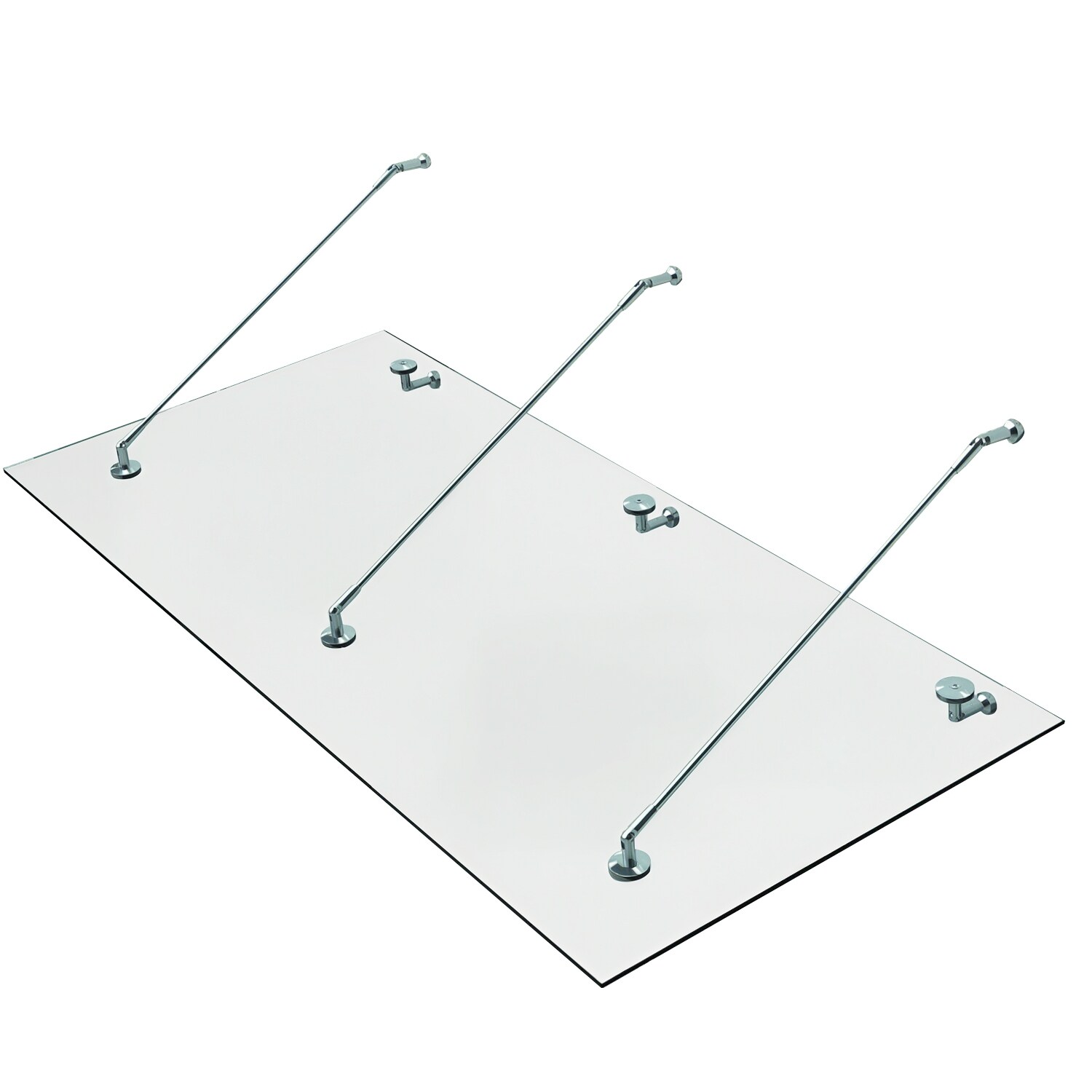 HOMCOM Vordach Edelstahl, Gehärtetes Glas | 04250871205608