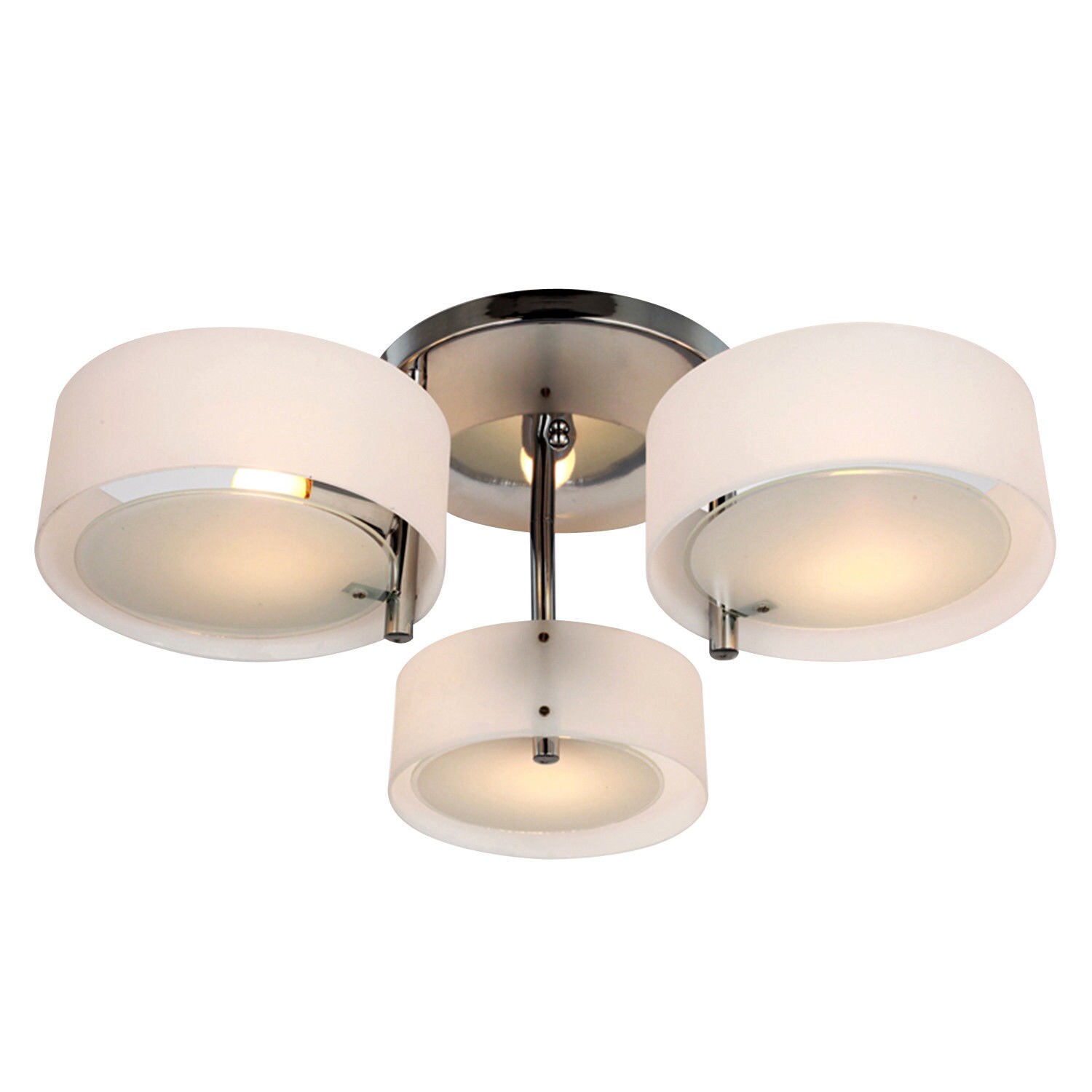 HOMCOM Deckenlampe Metall, Acryl, Milchglas | 04250871245789