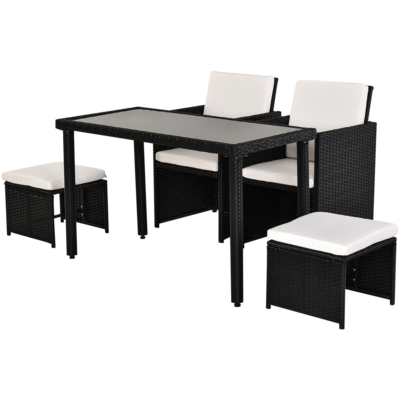 Sitzgruppe Metall, Hartglas, Polyester