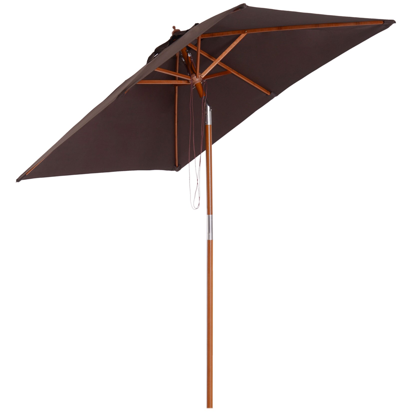 Sonnenschirm Tannenholz, Bambus, Polyester