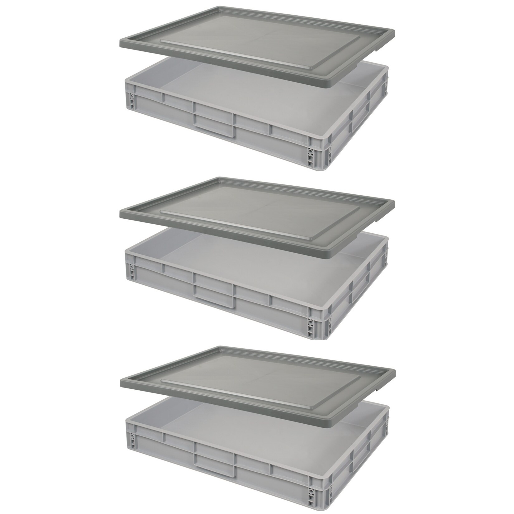 BRB 21621 Euro-Stapelbeh&auml;lter-Set 80 x 60 x 12 cm - Bild 1