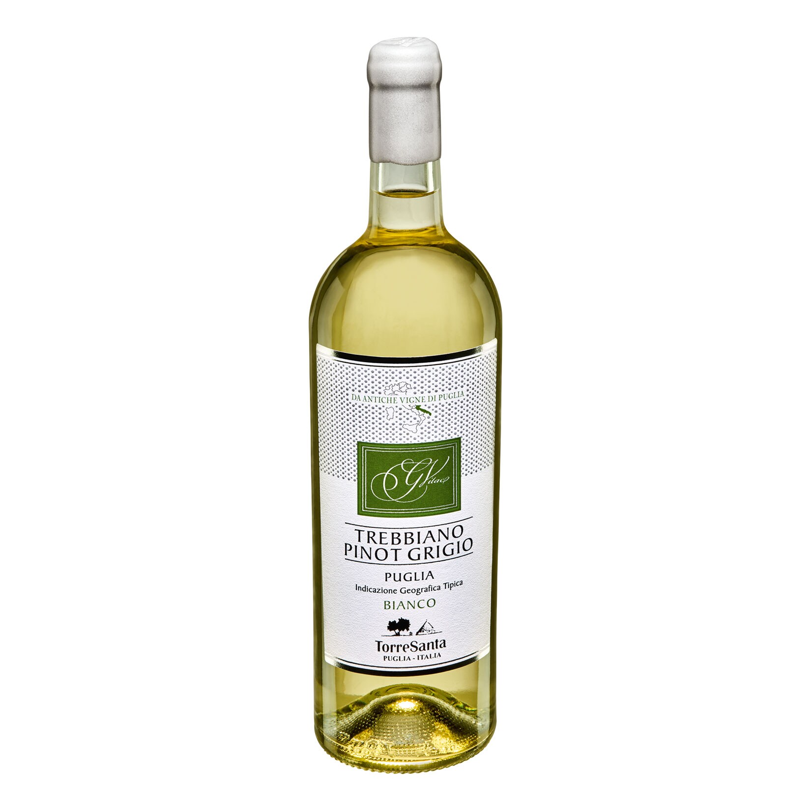 Netto Wein-Angebote - Torre Santa Trebbiano Pinot Grigio Puglia IGT 11,5 % vol 0,75 Liter - Inhalt: 6 Flaschen