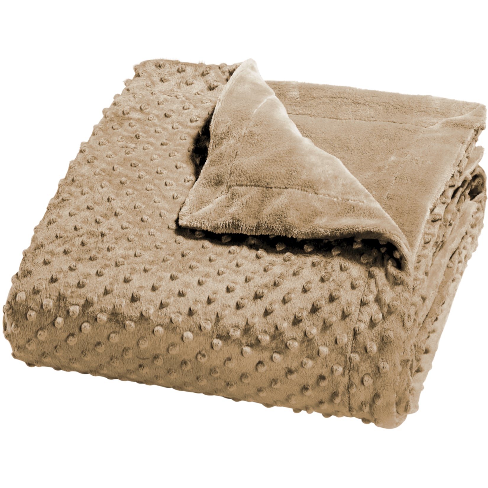 Dekor Kuscheldecke P&uuml;nktchen beige - Bild 1