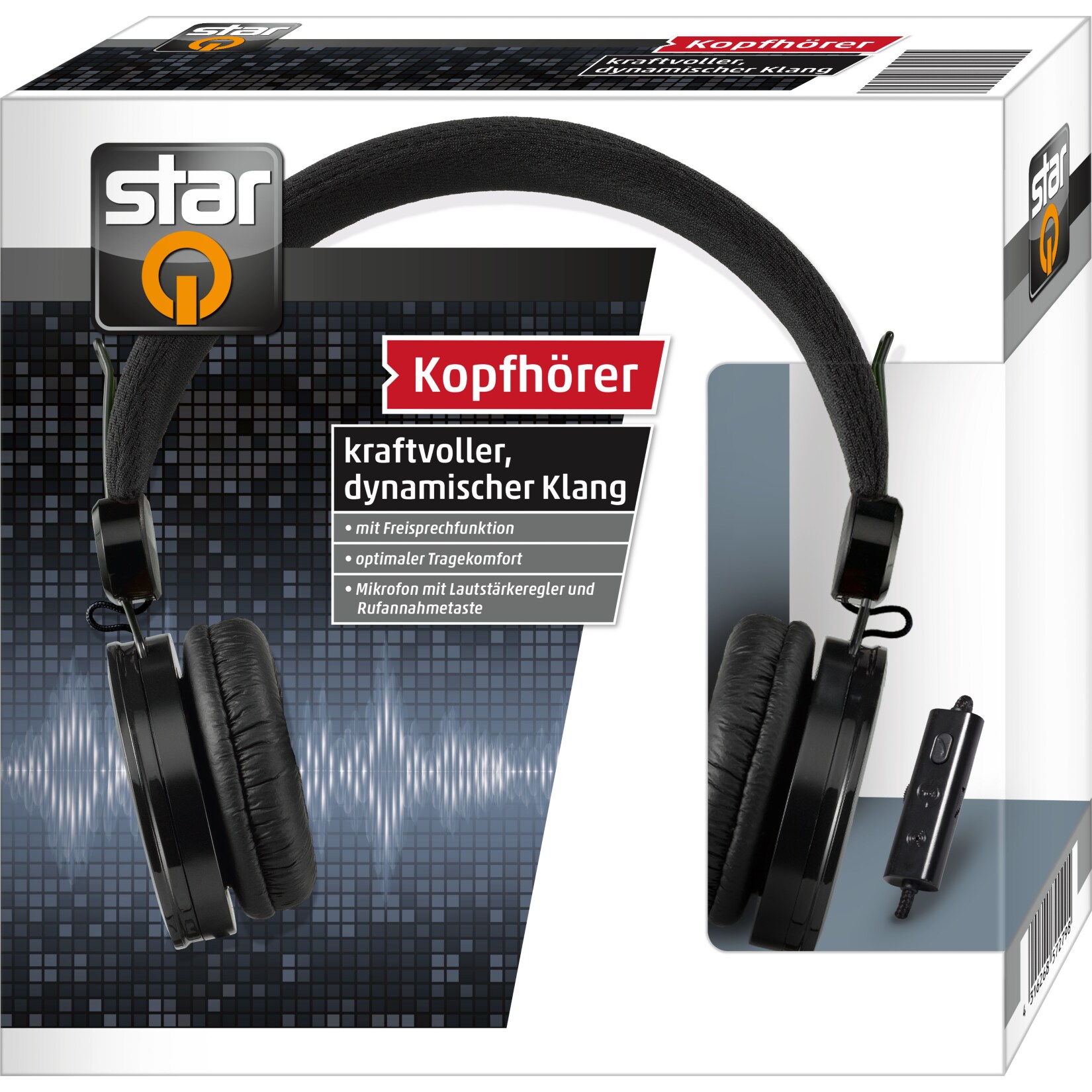 StarQ Kopfh&ouml;rer schwarz - Bild 1