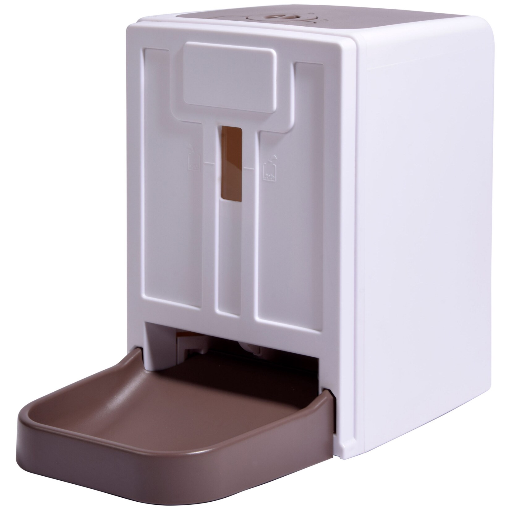 Gro&szlig;er Futterautomat f&uuml;r Haustiere, wei&szlig; - Bild 1